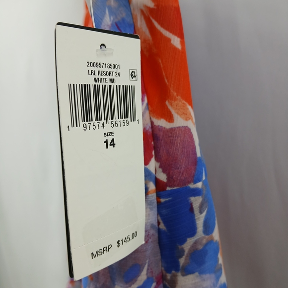 Lauren Ralph Lauren Womens Tiered Floral Georgette Ruffle Skirt Size 14 NWT #A1 - Picture 6 of 10